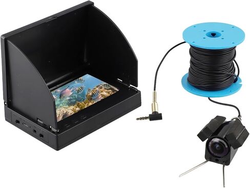 4.3 Inch Underwater Fishing Camera With 220° Wide Angle Lens, IP68 Waterproof Fish Finders For Ice River Boats, Muddy Water Penetration, 5000MAh For Battery(camera30m) in Saudi Arabia