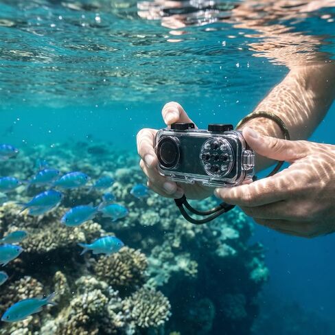 4K Underwater Camera 30M Water Proof, Dual Lens WiFi Vlog Camera with 1.53 Inch Screen, Helmet Bike Mount for Cycling Travel in Kuwait