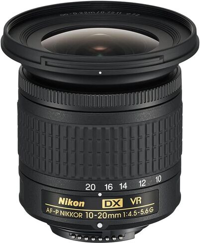 Nikon - AF-P DX NIKKOR 10-20mm f/4.5-5.6G VR Wide-Angle Zoom Lens for APS-C F-Mount Cameras (20067) + Filter Kit + Cap Keeper + Cleaning Kit in Kuwait