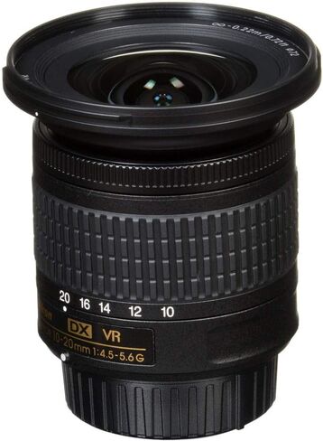 Nikon - AF-P DX NIKKOR 10-20mm f/4.5-5.6G VR Wide-Angle Zoom Lens for APS-C F-Mount Cameras (20067) + Filter Kit + Cap Keeper + Cleaning Kit in Kuwait