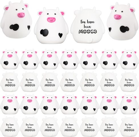 Cholemy 25 Set Moo Cows Mini Cute Rubber Cow Car Gift Bulk You Have Been Mooed Funny for Game Figurines Car Interior Accessories Gift for SUV Women Men in Kuwait