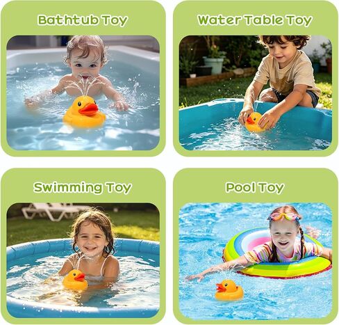 Baby Bath Toys Spraying Duck for Toddlers, Water Play Sprinkler for Babies | Cute Duck Design Bathtub Pool Water Toys with Fountain Spray, Fun Baby Bath Companion, Baby Boys Girls Birthday Gifts 12M+ in Kuwait