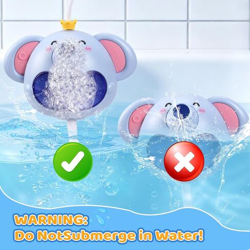 Bath Toys Light Up Baby Bath Toys for Kids Ages 1-3 4-8 Bath Bubble Machine 2 in 1 with Baby Shower Head Toddler Bath Toys with Colourful RGB Light in Kuwait