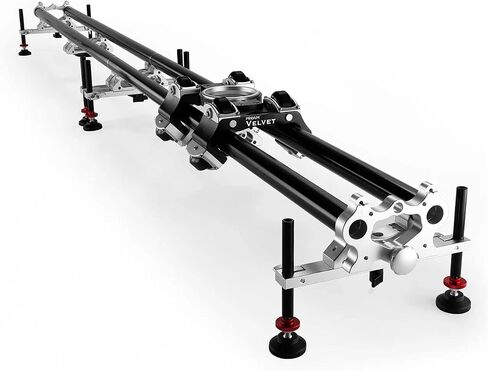 Proaim Professional 8ft Camera Slider | 15kg Payload & 100mm Bowl Mount | Tool-free assembly, 38mm aluminum rails, 16 precision bearings and overslung or underslung camera operation. in Kuwait