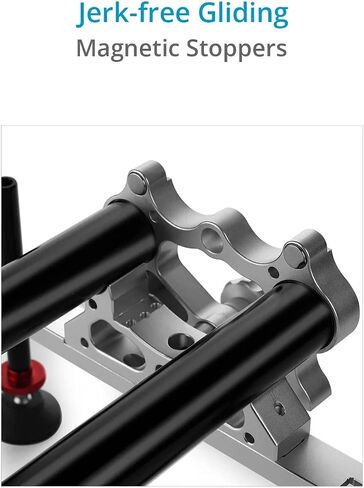 Proaim Professional 8ft Camera Slider | 15kg Payload & 100mm Bowl Mount | Tool-free assembly, 38mm aluminum rails, 16 precision bearings and overslung or underslung camera operation. in Kuwait