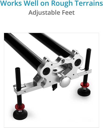 Proaim Professional 8ft Camera Slider | 15kg Payload & 100mm Bowl Mount | Tool-free assembly, 38mm aluminum rails, 16 precision bearings and overslung or underslung camera operation. in Kuwait