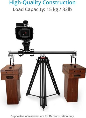 Proaim Professional 8ft Camera Slider | 15kg Payload & 100mm Bowl Mount | Tool-free assembly, 38mm aluminum rails, 16 precision bearings and overslung or underslung camera operation. in Kuwait