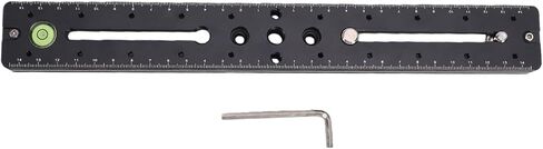 300mm Dual Dovetail Extender Rail Sliding Plate Rail Sliding Plate Long Multi Hole Node with Bubble Level Anti Slip Spikes for Camera in Kuwait