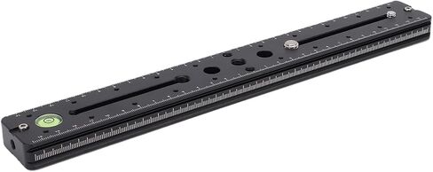 300mm Dual Dovetail Extender Rail Sliding Plate Rail Sliding Plate Long Multi Hole Node with Bubble Level Anti Slip Spikes for Camera in Kuwait