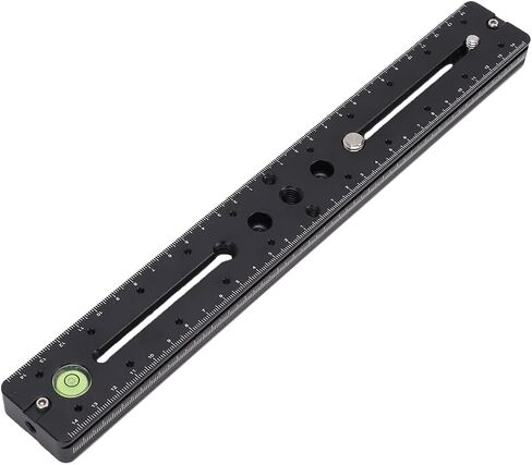 300mm Dual Dovetail Extender Rail Sliding Plate Rail Sliding Plate Long Multi Hole Node with Bubble Level Anti Slip Spikes for Camera in Kuwait