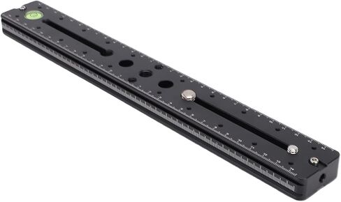 300mm Dual Dovetail Extender Rail Sliding Plate Rail Sliding Plate Long Multi Hole Node with Bubble Level Anti Slip Spikes for Camera in Kuwait