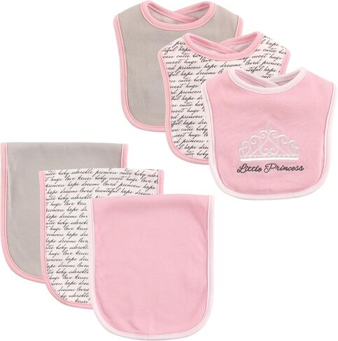 Hudson Baby Bib and Burp Cloth Set, 6 Piece, 0-12 Months in Kuwait