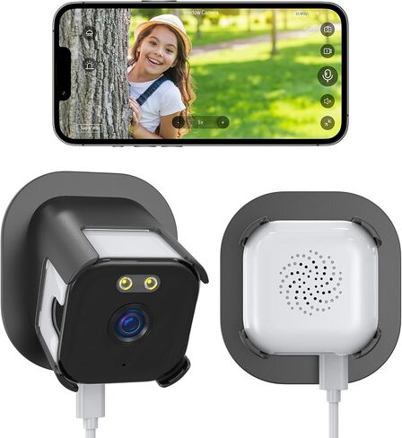 Window Camera 3MP 2K Indoor for Home Security, Color Night Vision - 2Pack | No Drilling See Outside from Inside Through Glass, 2.4GHz & 5GHz WiFi, AI Person Detection, Anti-Reflection Design in Kuwait