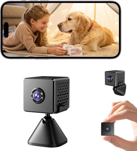 Spy Camera, 4K Hidden Camera with Live View, Plug-in Mini Camera with 24/7 Recording, Nanny Cam with Motion Alerts, Cloud & TF Storage, Night Vision Spy Cam, Wired Indoor Cameras for Home Security in Kuwait