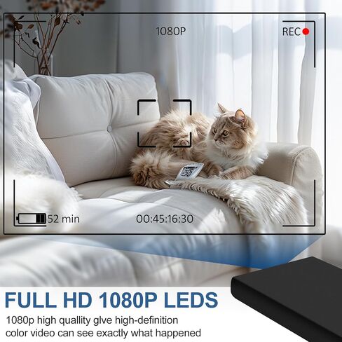 1080P HD Hidden Spy Camera with Motion Detection Small Nanny Cam | Night Vision, Portable Body Cam, 20 hours Long Battery Life, Loop Recording, No Need Wifi, for Home/Office/Indoor/Outdoor in Kuwait