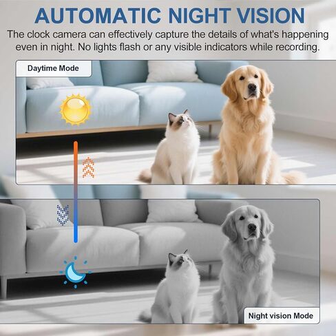 1080P HD Hidden Spy Camera with Motion Detection Small Nanny Cam | Night Vision, Portable Body Cam, 20 hours Long Battery Life, Loop Recording, No Need Wifi, for Home/Office/Indoor/Outdoor in Kuwait