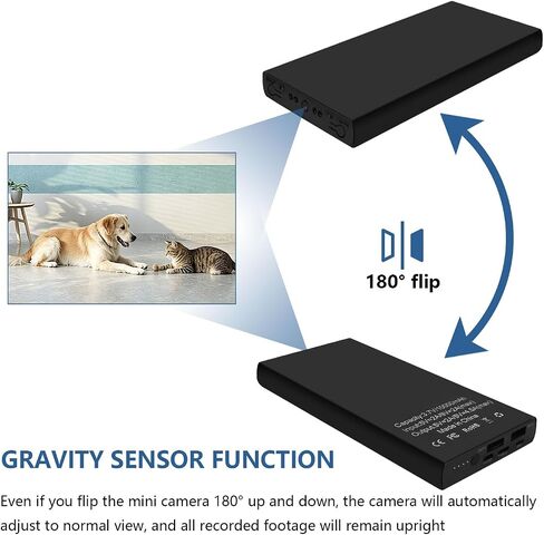 1080P HD Hidden Spy Camera with Motion Detection Small Nanny Cam | Night Vision, Portable Body Cam, 20 hours Long Battery Life, Loop Recording, No Need Wifi, for Home/Office/Indoor/Outdoor in Kuwait
