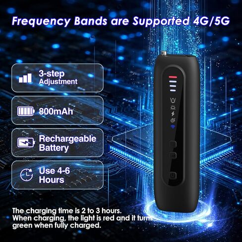Hidden Camera Detector, 6-in-1 RF Bug Detector for WiFi 4G 5G Signals, GPS Tracker Finder and Listening Device Detector with Infrared Lens Finder in Kuwait