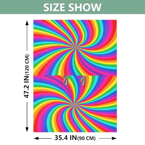 Twisting Rainbow Pattern Baby Car Seat Cover Infant Carseat Canopy | Muslin-like Cotton Blend, Breathable, Multi-use, Newborn Essentials Must Haves, Fits Most Strollers, for Babies Boys Girls in Kuwait
