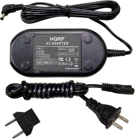 HQRP Replacement AC Adapter/Charger Compatible with Canon FS30, FS300, FS31 Camcorder with USA Cord & Euro Plug Adapter (Desk Style) in Kuwait