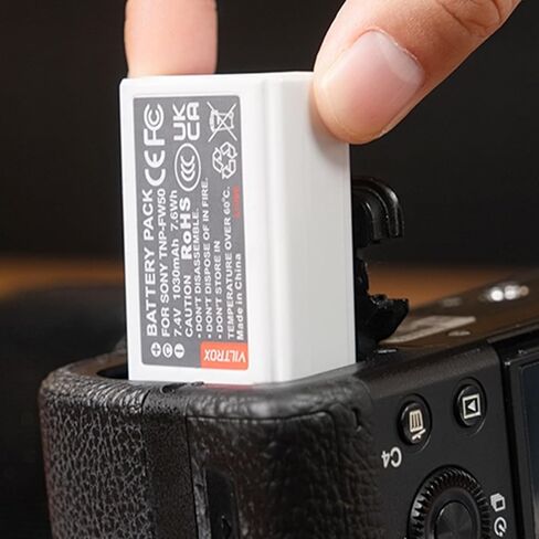 VILTROX Camera Battery TNP-FW50 for Sony ILCE-5100 5000 6500 6400 6300 6100 6000 7 7R 7S 7SM2 7M2 ZV-E10 DSC-RX10 10M4 10M3 10M2 a33 a35 a37 a3000 (2-Pack) in Kuwait
