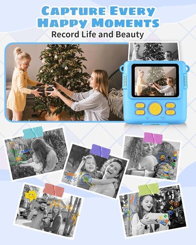 Kids Camera Instant Print, Safe Toddler Camera, HD Digital Cameras 16X Digital Zoom & 32G SD Card, 2.4‘’Screen Instant Print Cameras for Kids, 4 5 6 7 8 9 10 Year Old Girl & Boy Birthday Gifts, Pink in Kuwait
