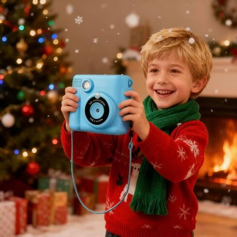 Kids Camera Instant Print, Safe Toddler Camera, HD Digital Cameras 16X Digital Zoom & 32G SD Card, 2.4‘’Screen Instant Print Cameras for Kids, 4 5 6 7 8 9 10 Year Old Girl & Boy Birthday Gifts, Pink in Kuwait