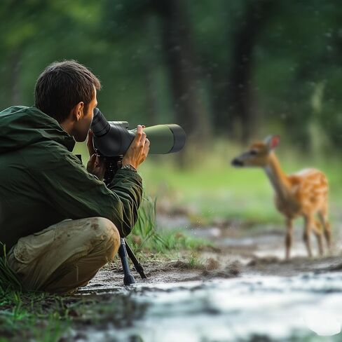 Gosky Flagship DiamondEdge Spotting Scope 20-60x80 for Bird Watching | Waterproof Spotter Scope with Tripod, Phone Adapter, Carrying Bag - BAK4 High Definition for Target Shooting Wildlife Viewing in Kuwait