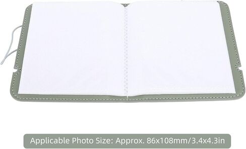 Portable Leather Photo Album 28 Pockets Instant Camera Photo Storage for Square W210 W300 W400 3.4 x 4.3 Inch in Kuwait