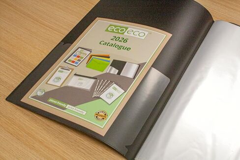 eco-eco A3 100% Recycled 40 Pocket Black Flexible Cover Portfolio Book Folder Display Book, eco193 in Kuwait