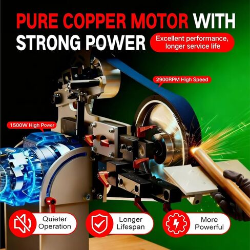 Belt Sander, 1500W Power with 2.2KW VFD, 72x2 inch Belt SizeKnife Sharpener, with 3 Grinding Moulds & 3PCS zirconia corundum sand beltsSanding Belts Compatible with 72"- 82 * 2" Belts in Kuwait