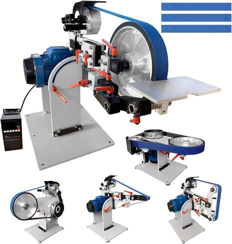 Belt Sander, 1500W Power with 2.2KW VFD, 72x2 inch Belt SizeKnife Sharpener, with 3 Grinding Moulds & 3PCS zirconia corundum sand beltsSanding Belts Compatible with 72"- 82 * 2" Belts in Kuwait