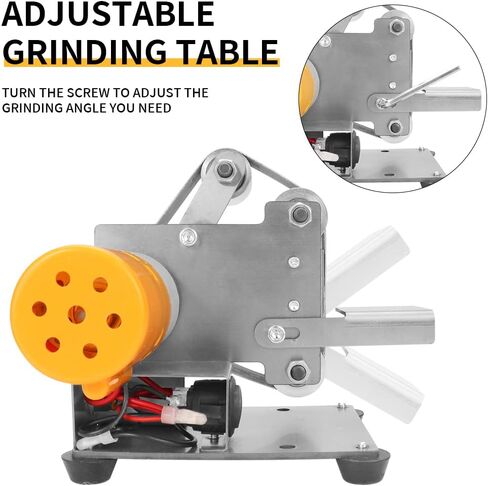 Mini Belt Sander Electric Knife Sharpener Polishing Grinding Tool | 7 Adjustable Speed, Power Belt Grinder for Woodworking, Metal Working DIY in Kuwait