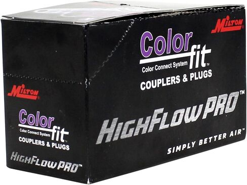 Milton 765VC ColorFit HighFlowPRO Couplers, V-style Purple, 1/4" NPT Male, Box of 10 in Kuwait