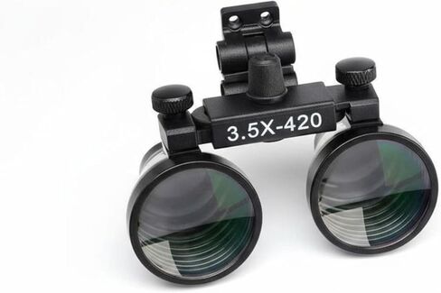 Headset Binocular Head Loupe Headband Visor Glasses Painting Loupe Optical Lens and Aspherical Objective Adjustable Multi Angle Suitable for Miniature, 3.5X Lens Set in Kuwait