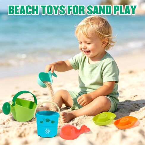 16PCS Baby Bath Toys for Kids Ages 1-3, Mold Free No Hole Bath Toy Set, Easy Clean Bathtub Pool Water Table Toys for 1 2 3 Year Old, Floating Boats Bucket Watering Can Bath Toys for Babies 12+ Months in Kuwait
