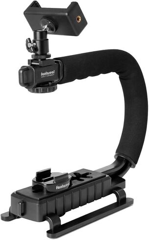 Fantaseal 4in1 DSLR/Mirrorless/Action Camera +Camcorder +Smartphone Stabilizer Holder We-Media YouTube Vlog Low Position Video Rig Mount Fit for GoPro Sony DJI OSMO Action Nikon Canon iPhone Samsung in Kuwait