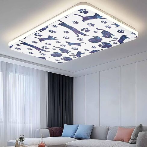 Blue Starry Sky Cat Magnetic Fluorescent Light Covers for Ceiling Lights 2x4 Ft, Cat Paw Farmhouse Office Classroom Kitchen Drop Ceiling Light Covers Lighting Filters Shade Panel 2 Packs in Kuwait