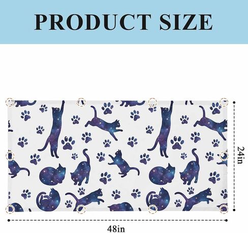 Blue Starry Sky Cat Magnetic Fluorescent Light Covers for Ceiling Lights 2x4 Ft, Cat Paw Farmhouse Office Classroom Kitchen Drop Ceiling Light Covers Lighting Filters Shade Panel 2 Packs in Kuwait