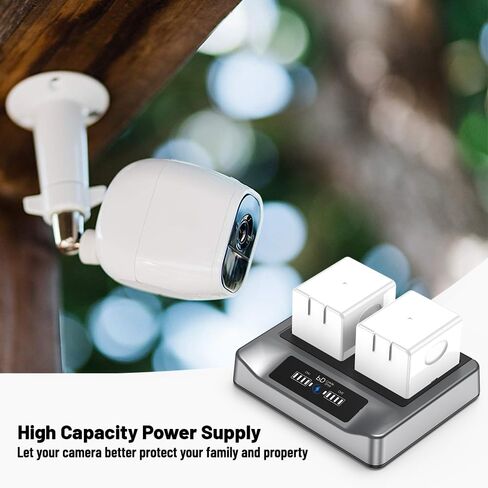 2026 Upgrade 2-Pack 3000mAh Replacement Battery with PD Fast Charging Station Compatible with Arlo Pro, Pro 2 Camera [7.2V, 21.6Wh] in Kuwait