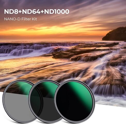 67mm ND8/ND64/ND100/ CPL Lens Filters Kit (4 Pcs) Fixed Neutral Density Circular Polarizing Lens Filter with 24 Multi-Layer Coated for Camera Lens in Kuwait