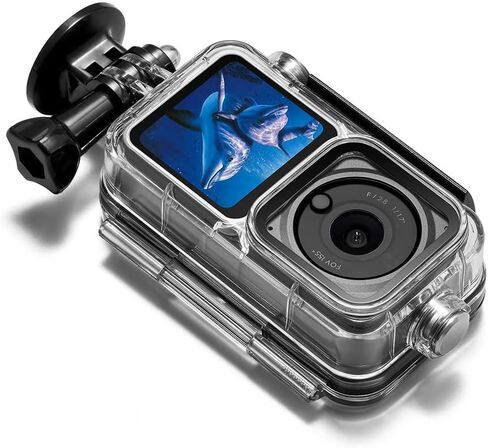 Waterproof Heavy-Duty Seal Case Diving Shell 60m Housing Cover Dual Screen Set for DJI Action 2 in Kuwait