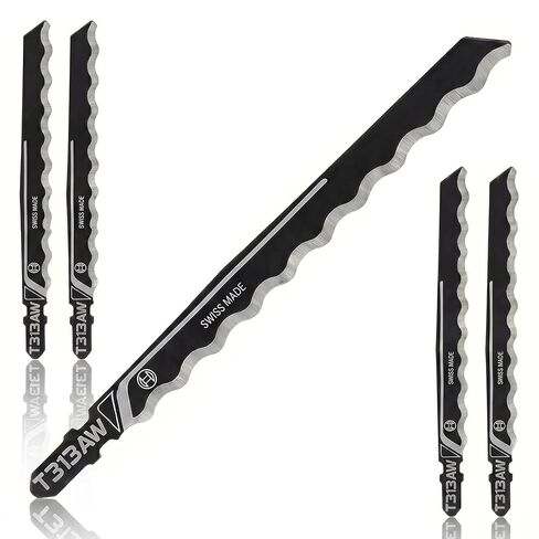 T313AW3 6 in. Knife Edge Special for Soft Materials T-Shank Jig Saw Jigsaw Blade for Cutting Cardboard Leather Carpet Blades Wood Hardwood Plastic - 5PCS in Kuwait