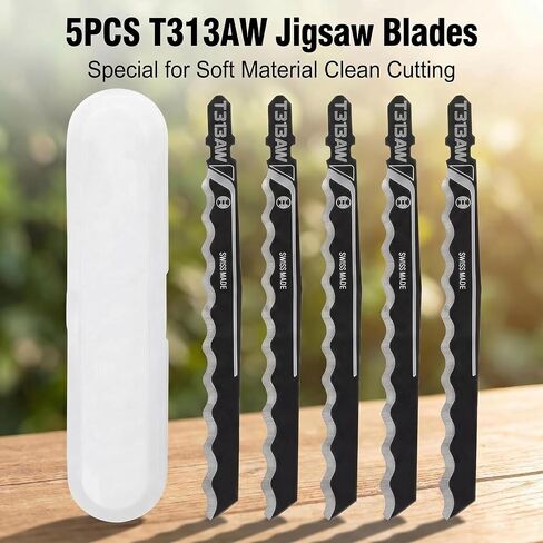 T313AW3 6 in. Knife Edge Special for Soft Materials T-Shank Jig Saw Jigsaw Blade for Cutting Cardboard Leather Carpet Blades Wood Hardwood Plastic - 5PCS in Kuwait