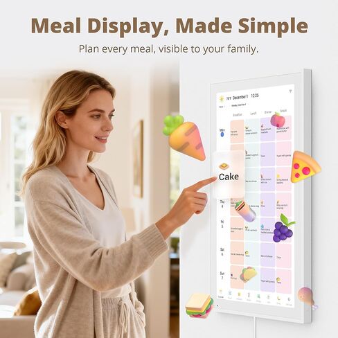 Dragon Touch 21.5" Digital Calendar Chore Chart – 1080P Full HD Interactive Touchscreen, Smart Family Planner, Hearth Display Digital Calendar Wall & Desk Mountable for Seamless Scheduling in Kuwait