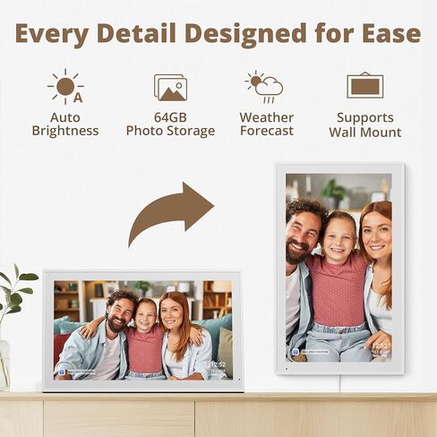 Dragon Touch 21.5" Digital Calendar Chore Chart – 1080P Full HD Interactive Touchscreen, Smart Family Planner, Hearth Display Digital Calendar Wall & Desk Mountable for Seamless Scheduling in Kuwait