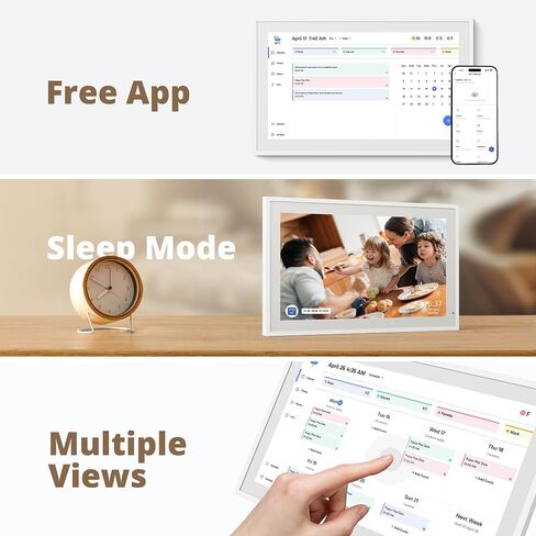 Dragon Touch 21.5" Digital Calendar Chore Chart – 1080P Full HD Interactive Touchscreen, Smart Family Planner, Hearth Display Digital Calendar Wall & Desk Mountable for Seamless Scheduling in Kuwait