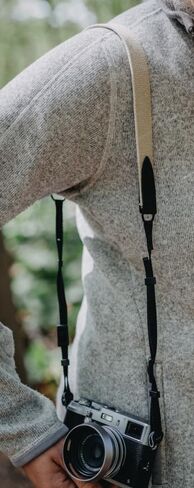 Domke 1.5-Inch Web Camera Strap with Swivel for Mirrorless Cameras - Tan | Non-Slip Design, Compatible with DSLR's, SLR's. Binoculars Strap in Kuwait