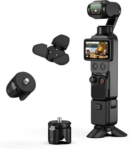 Miniature Camera Tripod with 1/4inch Screw Perfectly for Pocket 4 3 Stable Photography on Any Flat Surfaces Foldable Pocket Stand in Kuwait