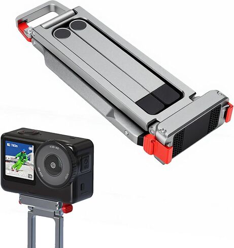 Jiawu Camera Tripod, Magnetic Foldable Aluminum Tripod Monopod with Carabiner 1/4 Inch Thread for Action 6 for Nano Action Camera, for Lightweight for Travel in Kuwait